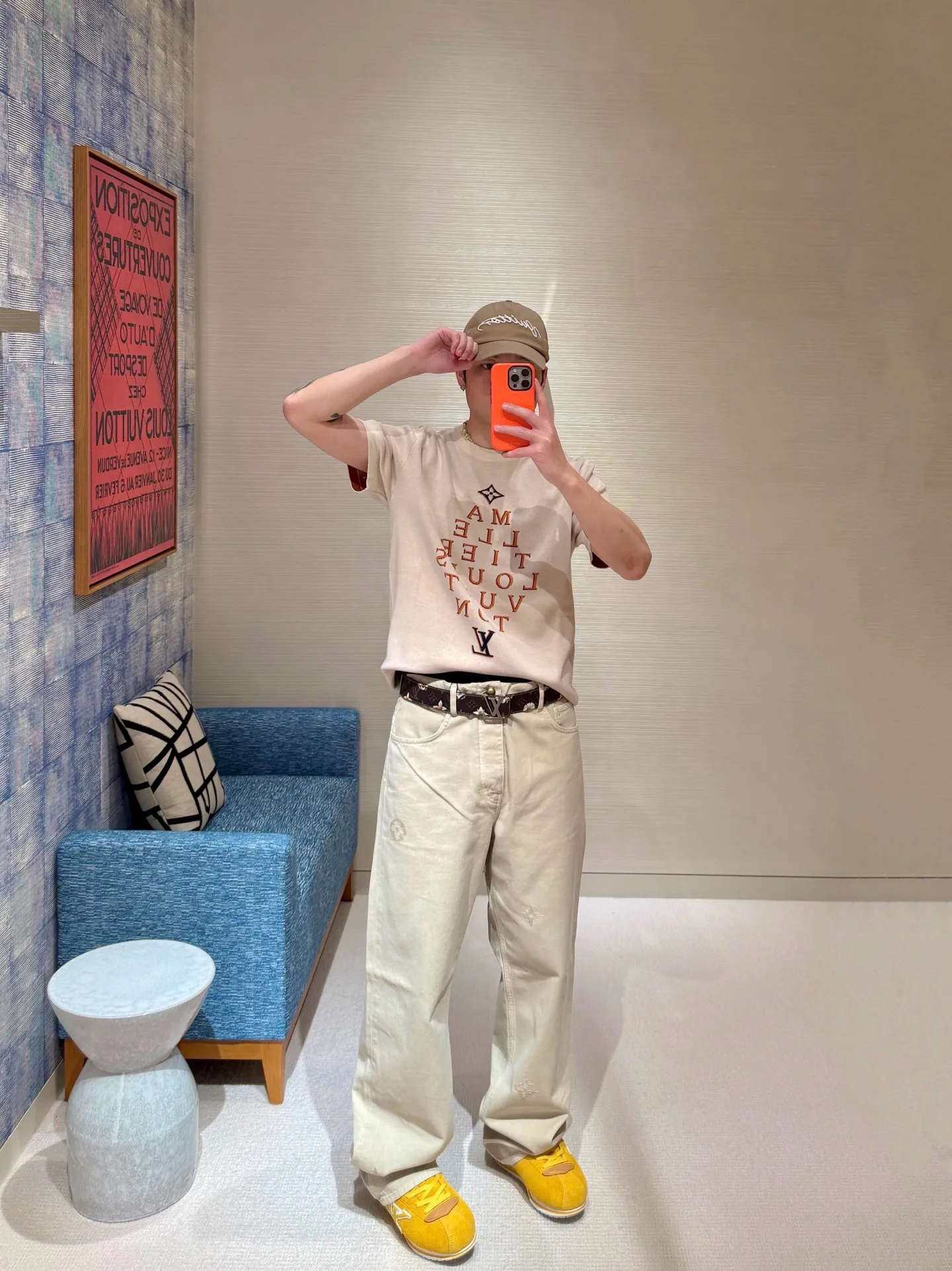 Louis Vuitton/Louis Vuitton embroidered signature straight jeans